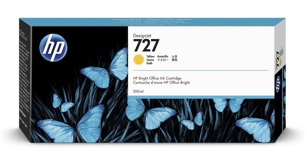 Cartouche d'encre originale HP 727 Jaune
